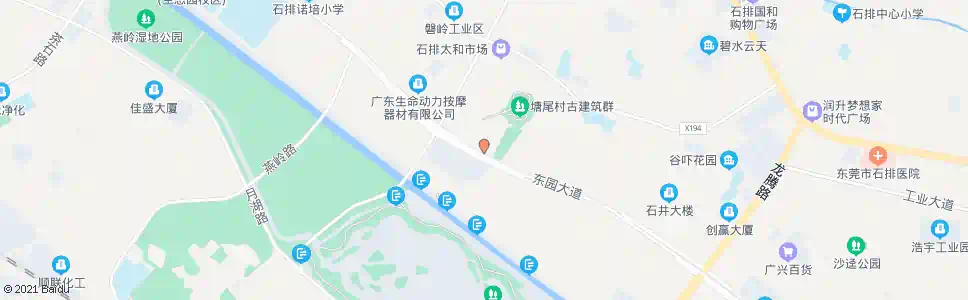 东莞塘尾市场_公交站地图_东莞公交_妙搜公交查询2025