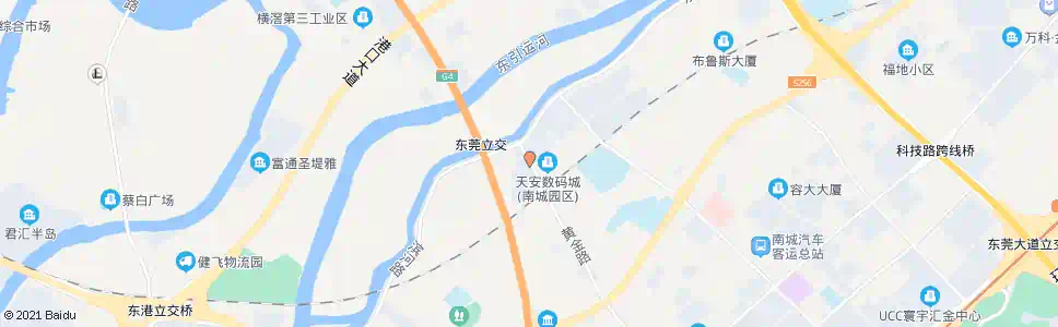 东莞天安数码城西_公交站地图_东莞公交_妙搜公交查询2025