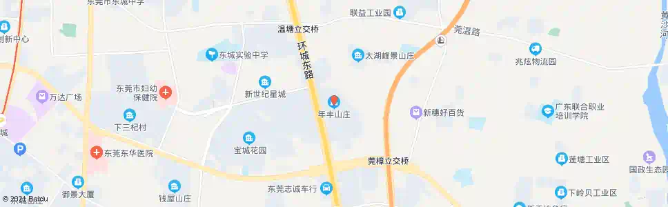 东莞年丰山庄_公交站地图_东莞公交_妙搜公交查询2025