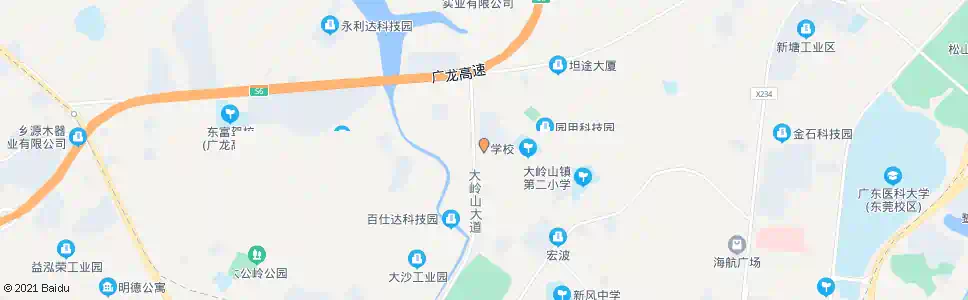 东莞大沙路口_公交站地图_东莞公交_妙搜公交查询2025