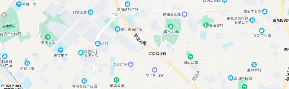 东莞塘边(南)_公交站地图_东莞公交_妙搜公交查询2025