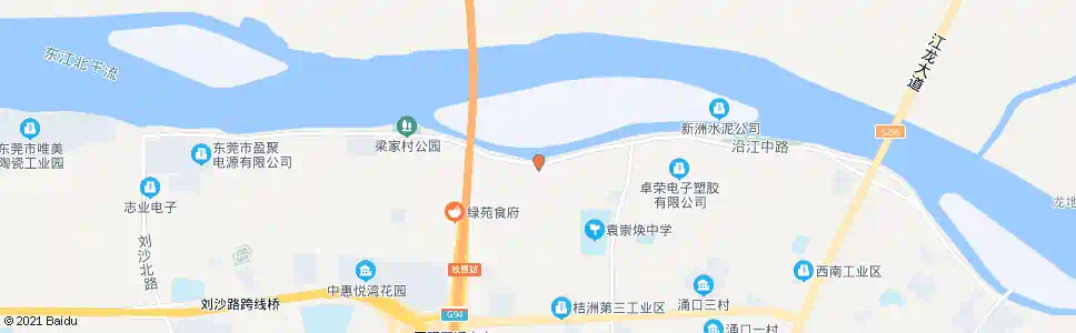 东莞梁家村_公交站地图_东莞公交_妙搜公交查询2025
