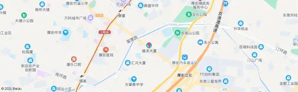 东莞德泽大厦_公交站地图_东莞公交_妙搜公交查询2025