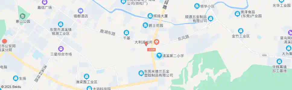 东莞大利市场_公交站地图_东莞公交_妙搜公交查询2025