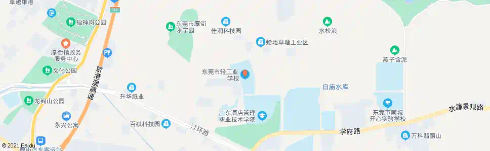东莞市轻工业学校_公交站地图_东莞公交_妙搜公交查询2025