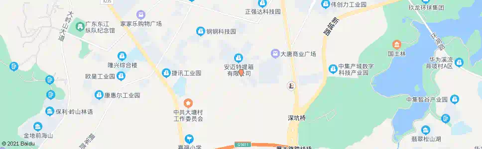 东莞大塘工业区中_公交站地图_东莞公交_妙搜公交查询2025