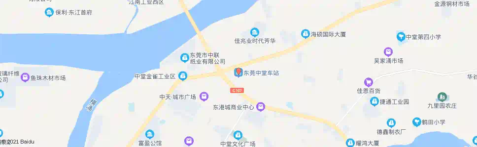 东莞中堂路口_公交站地图_东莞公交_妙搜公交查询2025