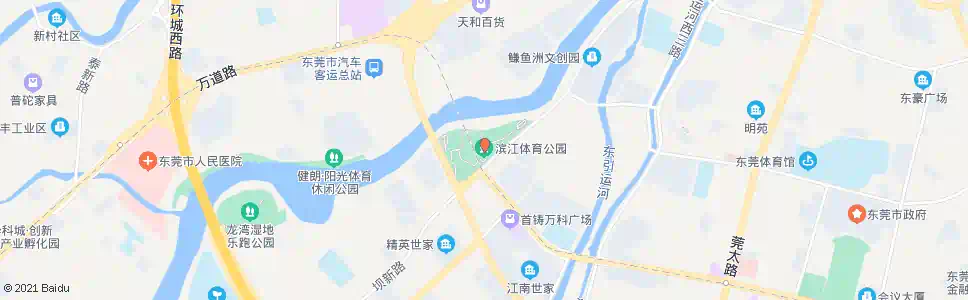 东莞体育公园西南方_公交站地图_东莞公交_妙搜公交查询2025