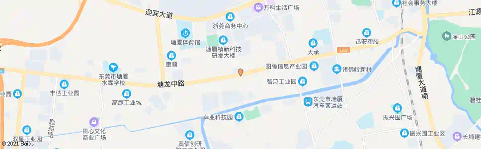 东莞四村市场_公交站地图_东莞公交_妙搜公交查询2025
