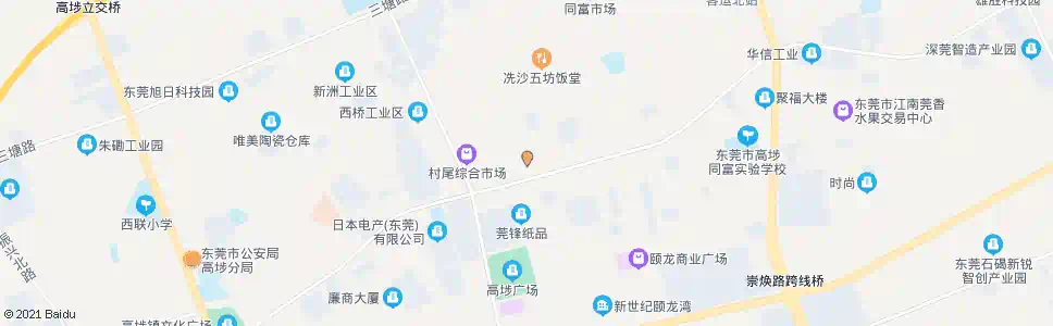 东莞冼沙五坊村(五坊路口)_公交站地图_东莞公交_妙搜公交查询2025