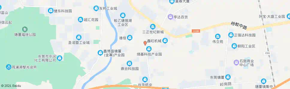 东莞三坑工业区(三正世纪会)_公交站地图_东莞公交_妙搜公交查询2025
