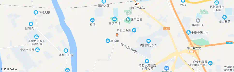 东莞白沙中心南路_公交站地图_东莞公交_妙搜公交查询2025
