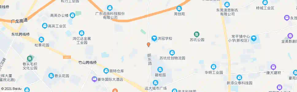 东莞长安塘大朗路口_公交站地图_东莞公交_妙搜公交查询2025