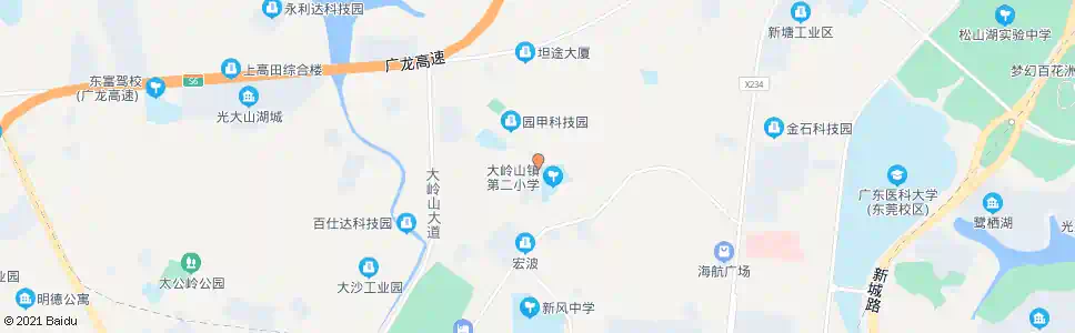 东莞大沙村卫生站_公交站地图_东莞公交_妙搜公交查询2025