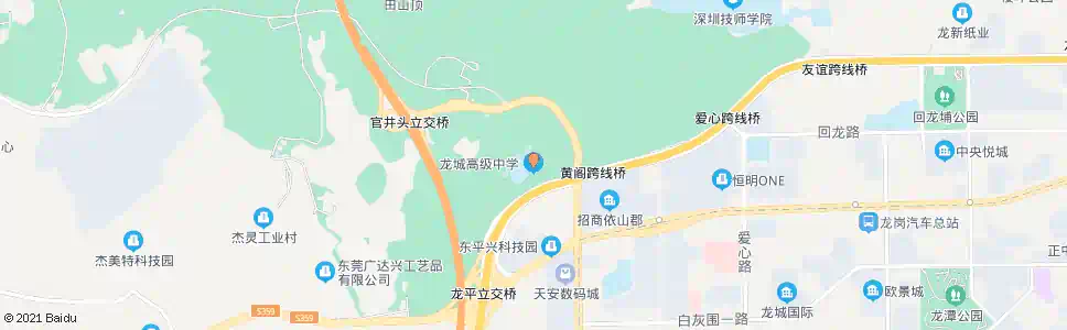 东莞龙城高级中学_公交站地图_东莞公交_妙搜公交查询2025