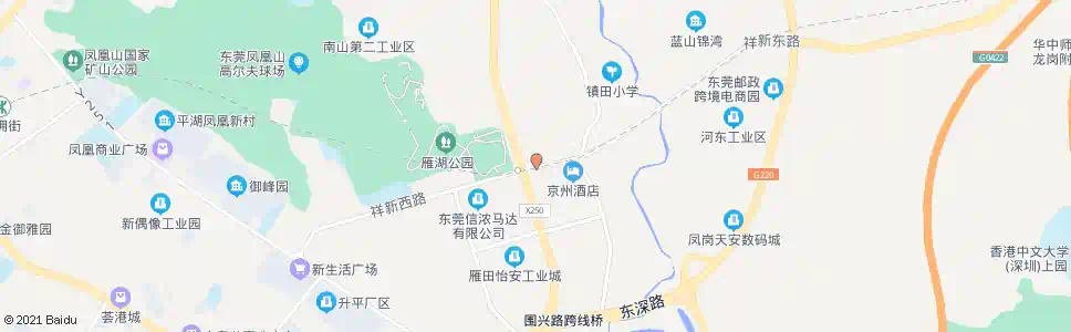 东莞雁田村委_公交站地图_东莞公交_妙搜公交查询2025