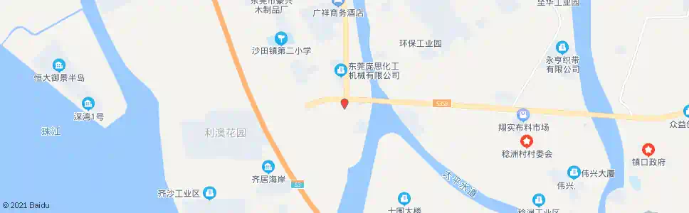 东莞齐沙市场(齐沙路口)_公交站地图_东莞公交_妙搜公交查询2025