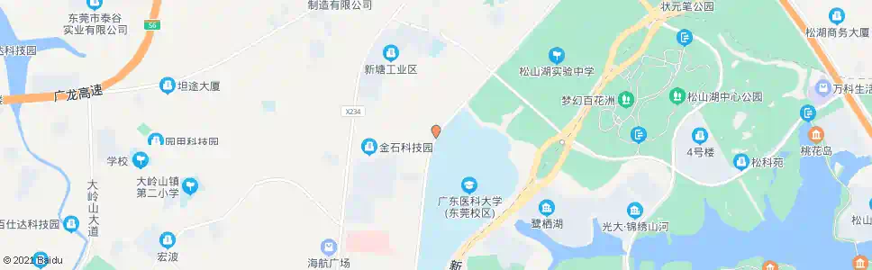 东莞广医后门_公交站地图_东莞公交_妙搜公交查询2025