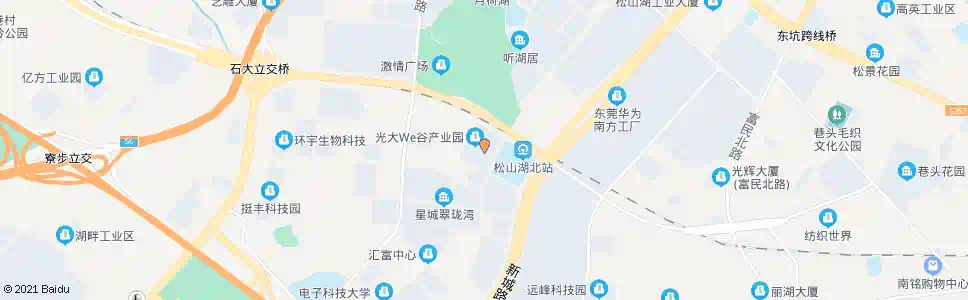 东莞光大we谷_公交站地图_东莞公交_妙搜公交查询2025