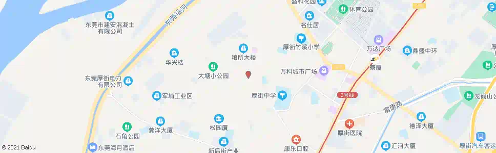 东莞大明塘市场_公交站地图_东莞公交_妙搜公交查询2025