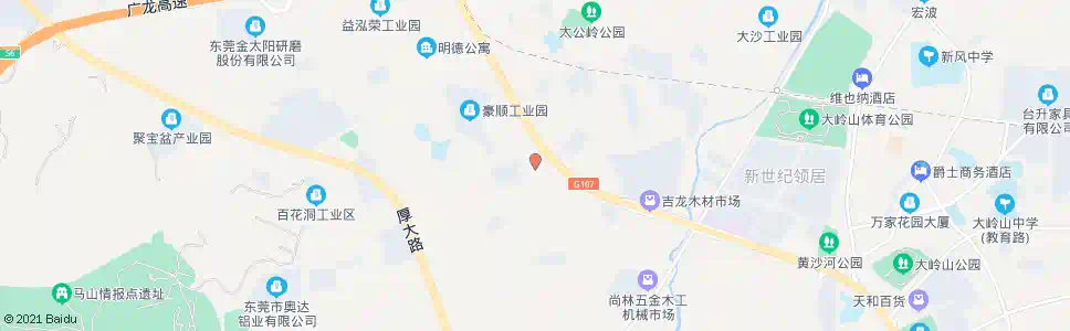 东莞大片美路社区卫生站_公交站地图_东莞公交_妙搜公交查询2025