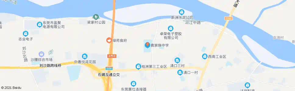 东莞袁崇焕中学_公交站地图_东莞公交_妙搜公交查询2025
