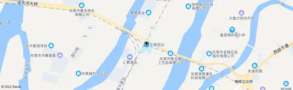 东莞大沙西_公交站地图_东莞公交_妙搜公交查询2025