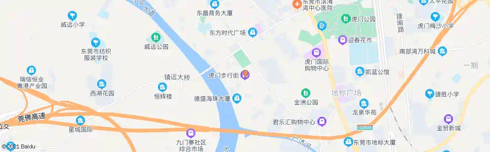 东莞虎门步行街_公交站地图_东莞公交_妙搜公交查询2025