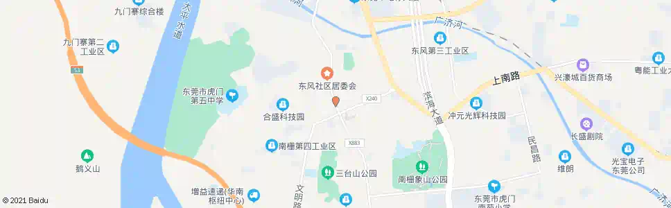 东莞上南路口_公交站地图_东莞公交_妙搜公交查询2025