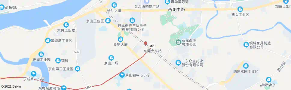 东莞花城布料城路口_公交站地图_东莞公交_妙搜公交查询2025
