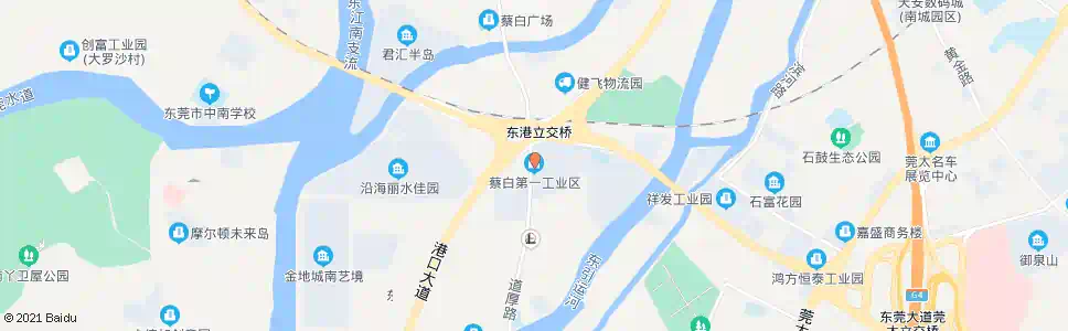 东莞蔡白第一工业区_公交站地图_东莞公交_妙搜公交查询2025