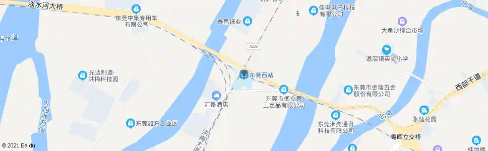 东莞向西_公交站地图_东莞公交_妙搜公交查询2025