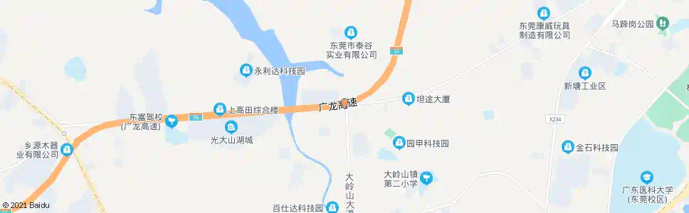 东莞大岭山物流_公交站地图_东莞公交_妙搜公交查询2025