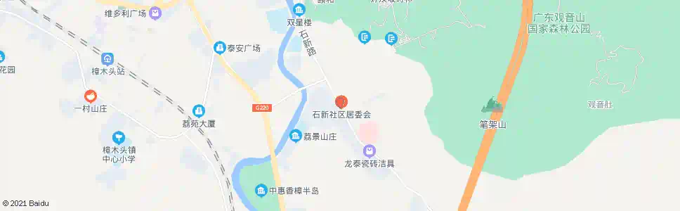东莞石新社区_公交站地图_东莞公交_妙搜公交查询2025