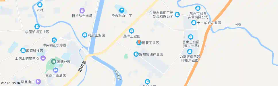 东莞单屋工业区_公交站地图_东莞公交_妙搜公交查询2025