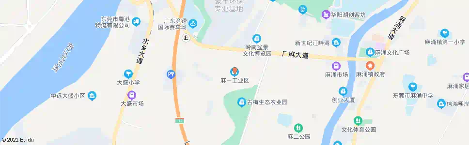 东莞麻一工业区_公交站地图_东莞公交_妙搜公交查询2025