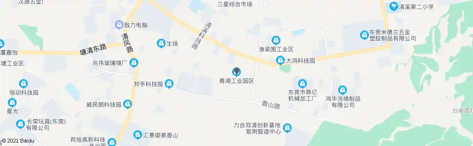 东莞青湖工业园_公交站地图_东莞公交_妙搜公交查询2025