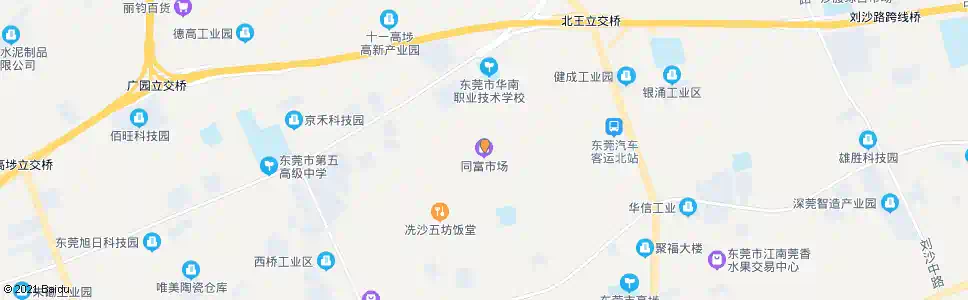 东莞华嘉富市场_公交站地图_东莞公交_妙搜公交查询2025