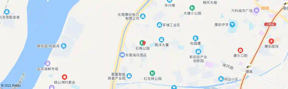 东莞石角公园_公交站地图_东莞公交_妙搜公交查询2025