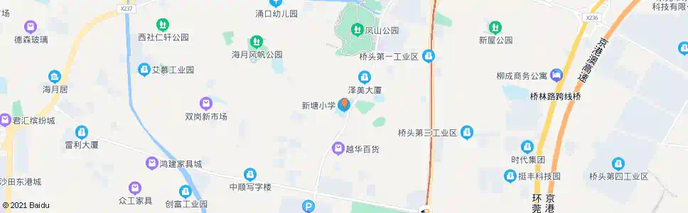 东莞新塘小学_公交站地图_东莞公交_妙搜公交查询2025