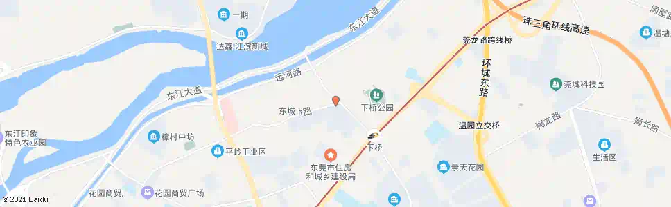 东莞下桥工业区(银竹路)_公交站地图_东莞公交_妙搜公交查询2025