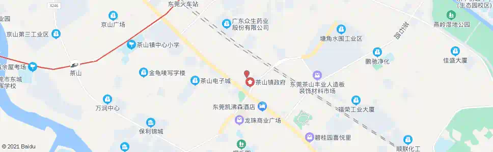 东莞茶山劳动分局_公交站地图_东莞公交_妙搜公交查询2025
