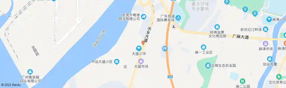 东莞大盛村_公交站地图_东莞公交_妙搜公交查询2025