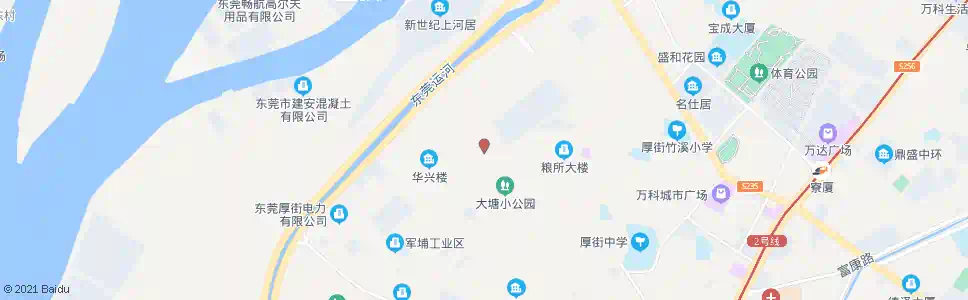 东莞大塘工业区北_公交站地图_东莞公交_妙搜公交查询2025