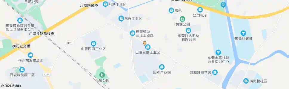东莞山厦工业区_公交站地图_东莞公交_妙搜公交查询2025
