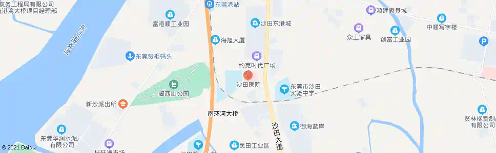 东莞沙田医院_公交站地图_东莞公交_妙搜公交查询2025