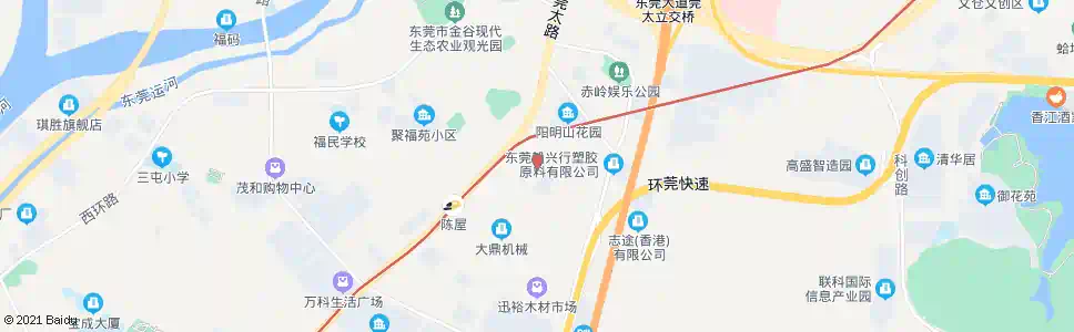 东莞陈屋大道_公交站地图_东莞公交_妙搜公交查询2025