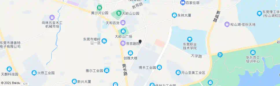 东莞上场综合市场_公交站地图_东莞公交_妙搜公交查询2025