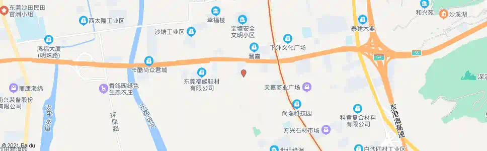 东莞向东球场_公交站地图_东莞公交_妙搜公交查询2025