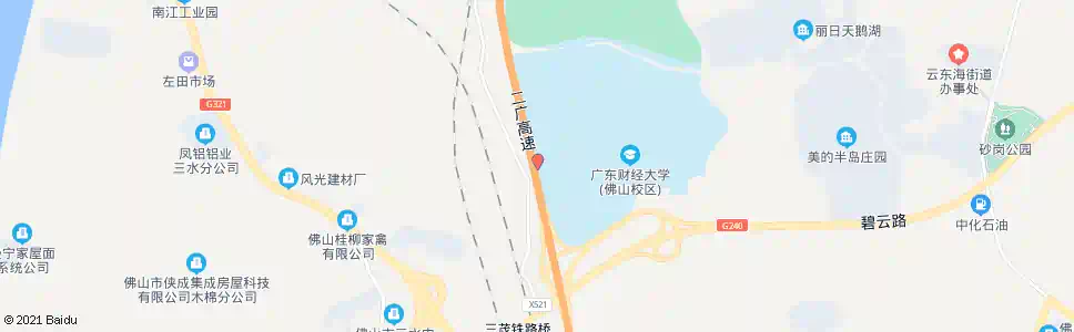 佛山广东财经大学西门_公交站地图_佛山公交_妙搜公交查询2025